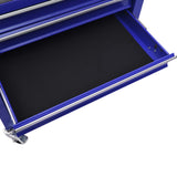 Tool Trolley with 4 Drawers Steel Blue - Rear View
