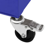 Tool Trolley with 4 Drawers Steel Blue - Close-Up Angle