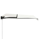 Manual Retractable Awning 300x250 cm Cream - Front View