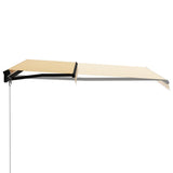 Manual Retractable Awning 300x250 cm Yellow and White - Front View