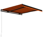 Manual Retractable Awning 300x250 cm Orange and Brown