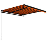 Manual Retractable Awning 300x250 cm Orange and Brown - Side View