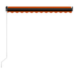 Manual Retractable Awning 300x250 cm Orange and Brown