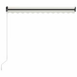 Manual Retractable Awning with LED 300x250 cm Cream - Top-Down View