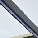 Manual Retractable Awning with LED 300x250 cm Cream - Rear View