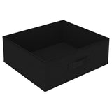 Storage Rack with 4 Fabric Baskets Steel Black - Rear View