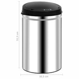 Automatic Sensor Dustbin 30 L Stainless Steel - Low Angle
