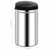 Automatic Sensor Dustbin 40 L Stainless Steel - Low Angle