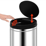 Automatic Sensor Dustbin 70 L Stainless Steel - 45-Degree Angle