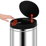 Automatic Sensor Dustbin 80 L Stainless Steel - 45-Degree Angle
