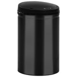 Automatic Sensor Dustbin 30 L Carbon Steel Black - Front View