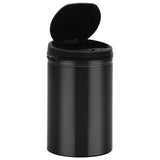 Automatic Sensor Dustbin 30 L Carbon Steel Black - Side View