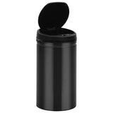 Automatic Sensor Dustbin 50 L Carbon Steel Black - Side View