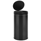Automatic Sensor Dustbin 60 L Carbon Steel Black - Side View