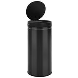 Automatic Sensor Dustbin 80 L Carbon Steel Black - Side View