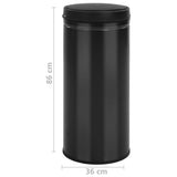 Automatic Sensor Dustbin 80 L Carbon Steel Black - Close-Up Angle