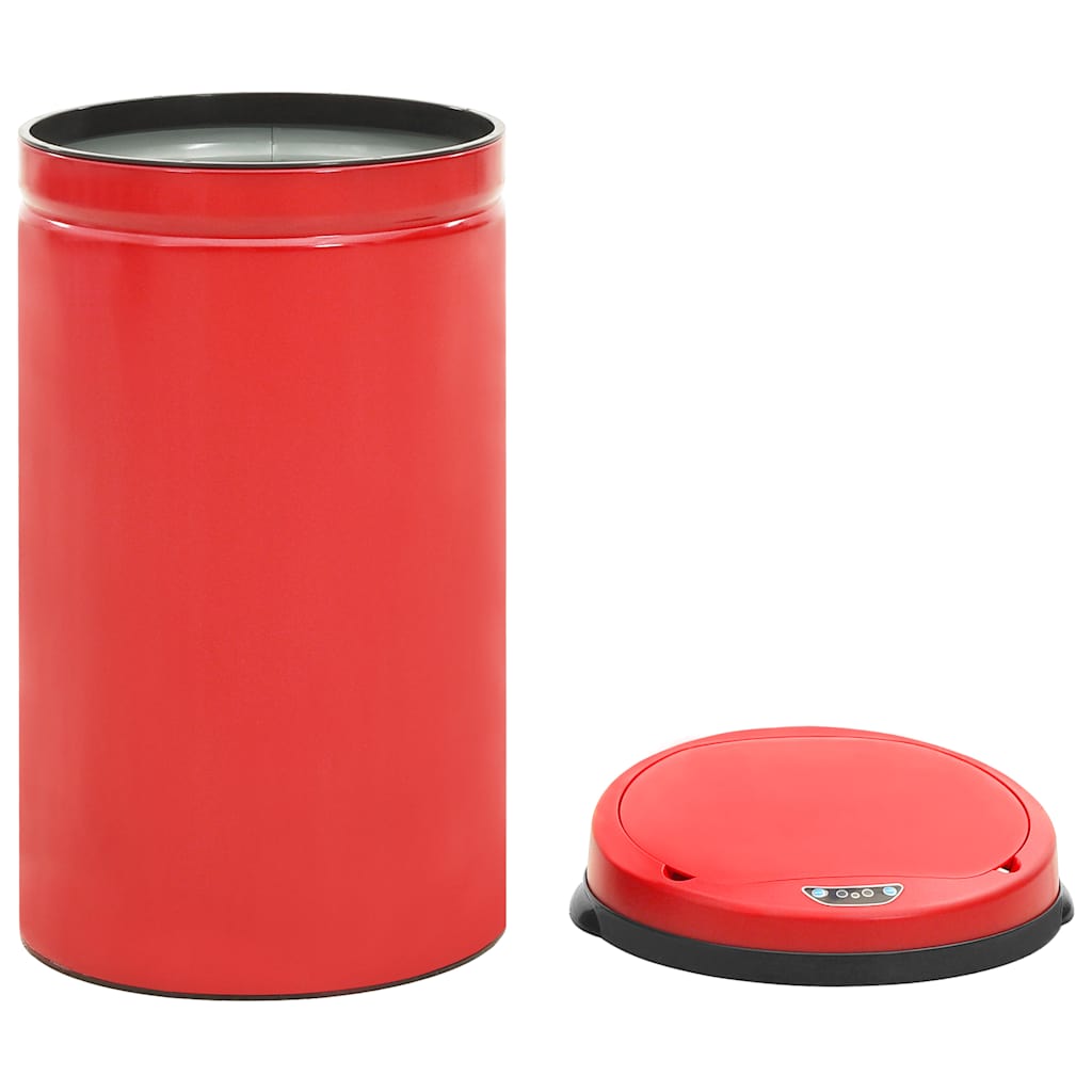 Automatic Sensor Dustbin 50 L Carbon Steel Red