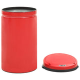 Automatic Sensor Dustbin 50 L Carbon Steel Red - Top-Down View