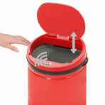Automatic Sensor Dustbin 50 L Carbon Steel Red