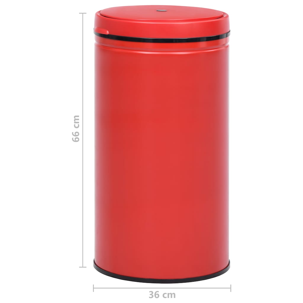Automatic Sensor Dustbin 60 L Carbon Steel Red