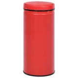 Automatic Sensor Dustbin 80 L Carbon Steel Red - Front View