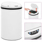 Automatic Sensor Dustbin 30 L Carbon Steel White