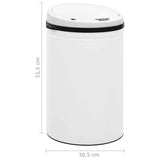 Automatic Sensor Dustbin 30 L Carbon Steel White - Low Angle