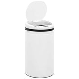 Automatic Sensor Dustbin 50 L Carbon Steel White - Side View