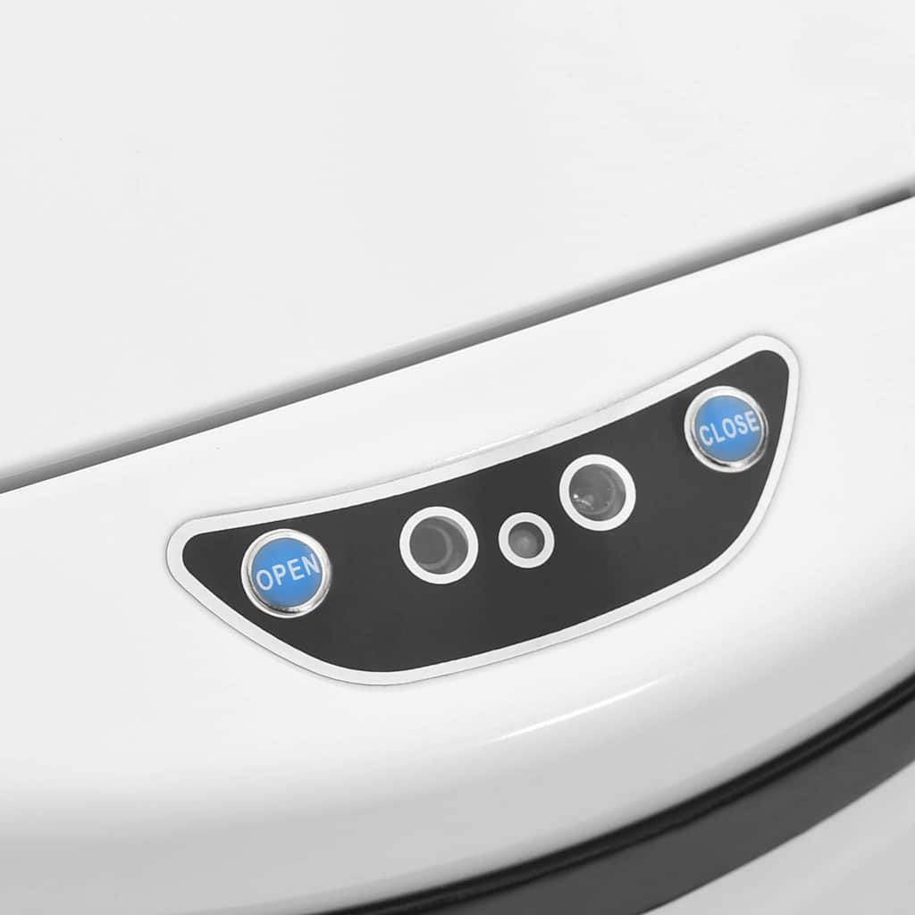Automatic Sensor Dustbin 50 L Carbon Steel White