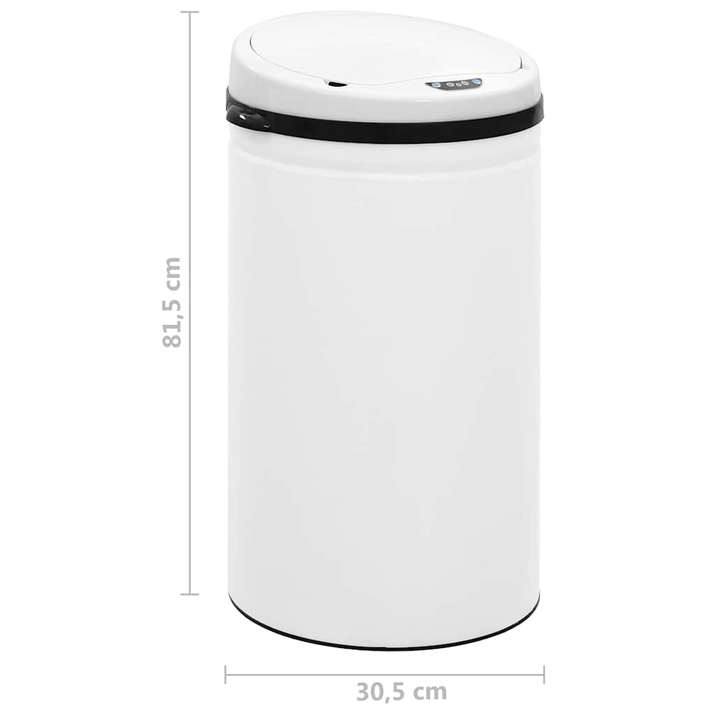 Automatic Sensor Dustbin 50 L Carbon Steel White