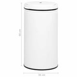 Automatic Sensor Dustbin 60 L Carbon Steel White