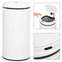 Automatic Sensor Dustbin 70 L Carbon Steel White