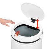 Automatic Sensor Dustbin 80 L Carbon Steel White