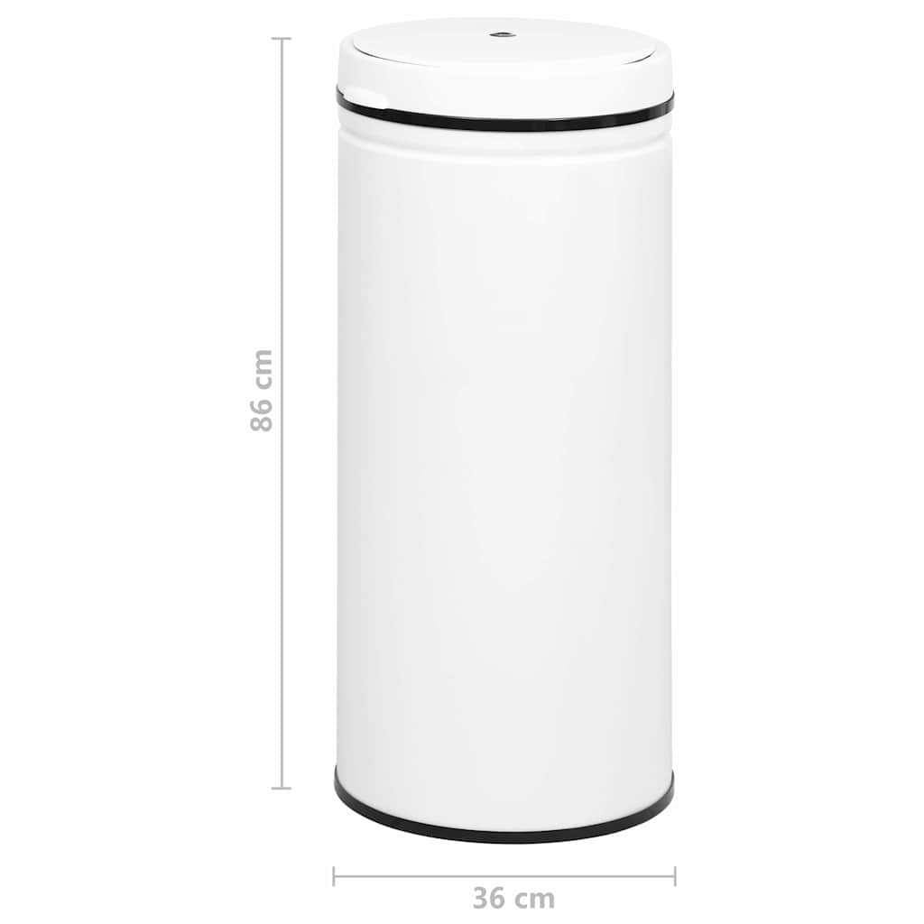 Automatic Sensor Dustbin 80 L Carbon Steel White