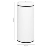 Automatic Sensor Dustbin 80 L Carbon Steel White