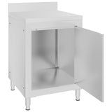 Commercial Work Table with Cabinet 60x60x96 cm Stainless Steel - 45-Degree Angle