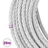 Wire Rope Cable 800 kg 20 m - Top-Down View