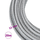 Wire Rope Cable 1600 kg 20 m - Top-Down View