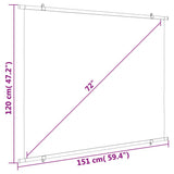 Projection Screen 182.9 cm 4:3 - Close-Up Angle