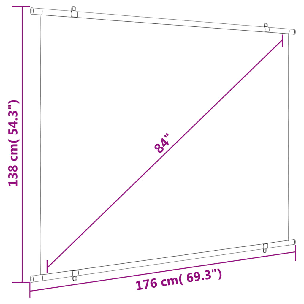 Projection Screen 84" 4:3