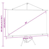 Projection Screen with Tripod 84" 16:9