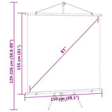 Projection Screen with Tripod 205.7 cm 1:1