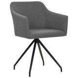 Swivel Dining Chairs 2 pcs Light Grey Fabric - Front View