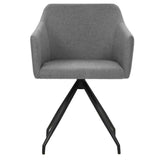 Swivel Dining Chairs 2 pcs Light Grey Fabric