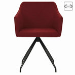 Swivel Dining Chairs 2 pcs Wine Red Fabric