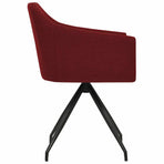 Swivel Dining Chairs 2 pcs Wine Red Fabric