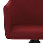 Swivel Dining Chairs 2 pcs Wine Red Fabric