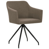 Swivel Dining Chairs 2 pcs Taupe Fabric - Front View