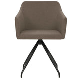 Swivel Dining Chairs 2 pcs Taupe Fabric - Side View