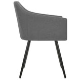 Dining Chairs 2 pcs Light Grey Fabric